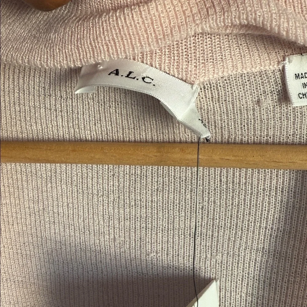 NEW A.L.C. Caro Choker Collar Merino Wool Open Front Sweater XS